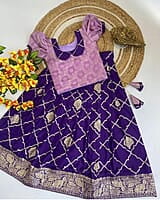 P163: Beautiful Dola Silk Kids Lehenga Sets P163: Beautiful Dola Silk Kids Lehenga Sets