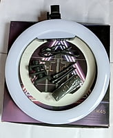 RING LIGHT 18INCHES WITH 3 PHONES  HOLDERS+ REMOTE CONTROL WITH TRIPOD STAND