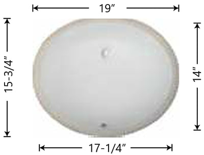 Oval Vanity 1714 - White Oval Vanity 1714 - White