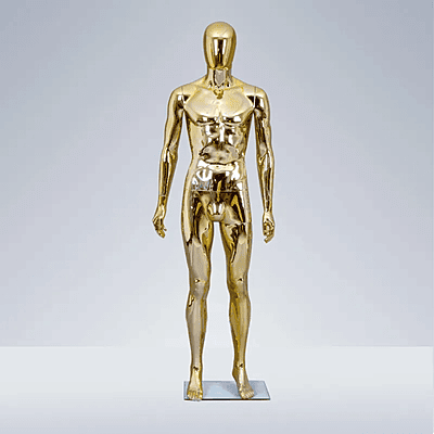 Chrome FRP Plastic Full Body Male Mannequin Chrome FRP Plastic Full Body Male Mannequin