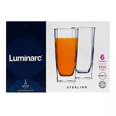 طقم كاسات عصير لومبنارك ستيرلنج 6 كاسات