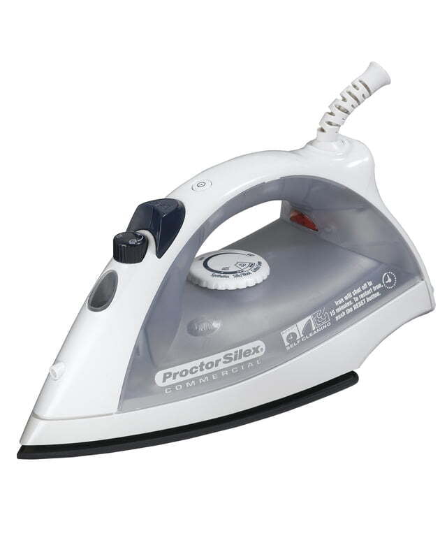 Proctor Silex 17515 Non-stick Hospitality Iron, Steam & Dry with Automatic Shut Off - 120V, 1200W Proctor Silex 17515 Non-stick Hospitality Iron, Steam & Dry with Automatic Shut Off - 120V, 1200W