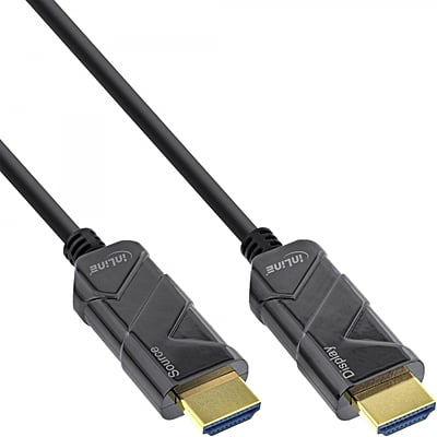 InLine HDMI AOC Cable - Ultra HDMI 2.1 Cable - 8K4K - Black - 10m