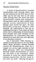 Saratchandra Chakravarty - A Disciple of Swami Vivekananda Saratchandra Chakravarty - A Disciple of Swami Vivekananda