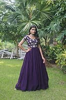 B058: Designer Sequins Long Frock