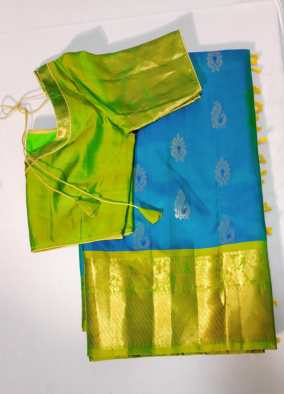 C113: Ready To Ship Pure Kanichi Pattu Saree With Stitched Blouse C113: Ready To Ship Pure Kanichi Pattu Saree With Stitched Blouse