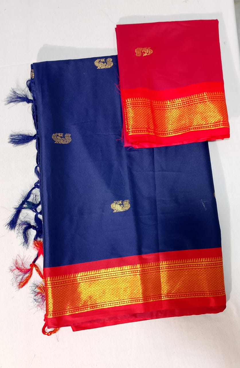 C159: Ready To Ship Beautiful Soft Silk Saree With Unstitched Blouse