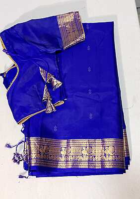 D09: Ready To Ship Beautiful Kanchipattu Saree With Stitched Blouse