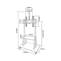 Heavy Duty Bracket Standing Trolley TV MODEL YD1800 | BRACKETS
