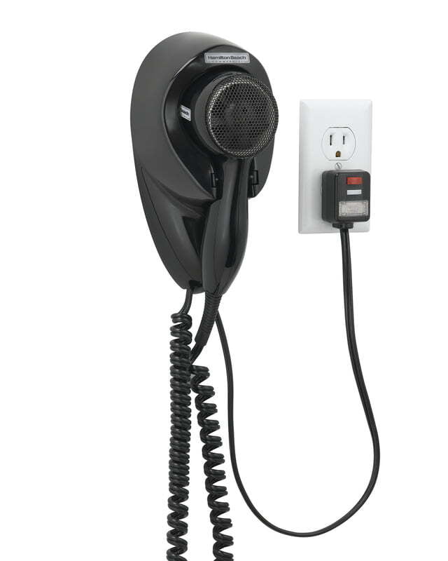 Hamilton Beach Wall-Mount Hair Dryer Black 1500 Watts Hamilton Beach Wall-Mount Hair Dryer Black 1500 Watts