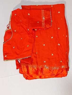 C215: Reqady To Ship Beautiful Chiffon Silk Saree With Stitched Blouse