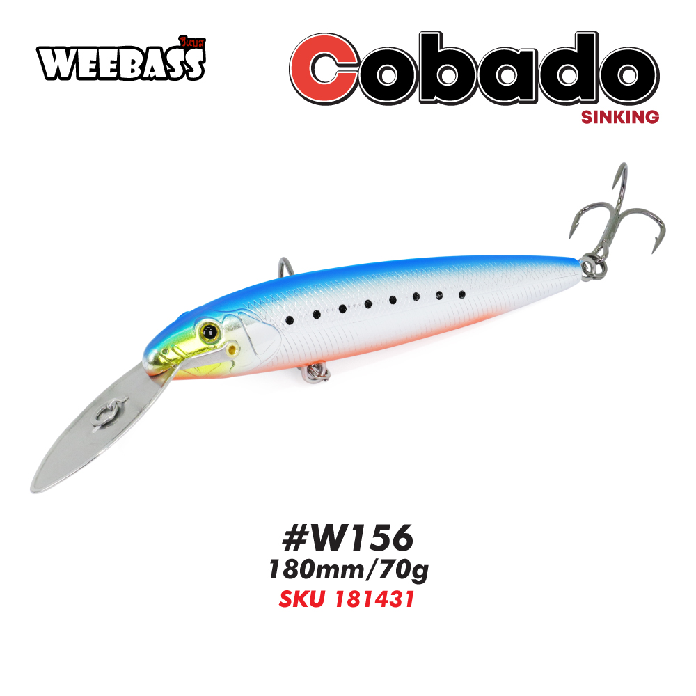 WEEBASS LURE (เหยื่อปลั๊ก) - รุ่น COBADO18 SINKING 180mm/70g (W156)