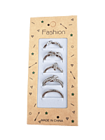JUEGO DE 5 ANILLOS DE BRONCE