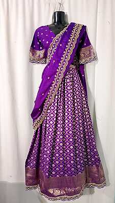 K216: Beautiful Ready To Ship Paithani Dola Silk Lehenga