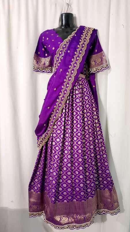 K216: Beautiful Ready To Ship Paithani Dola Silk Lehenga