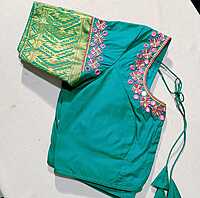 D195: Ready To Ship Beautiful Pure Kanchipuram Silk Saree With Stitched Emboridery Work Blouse