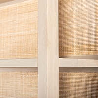Moreno Solid Wood Bookshelf With Cane Back Moreno Solid Wood Bookshelf With Cane Back