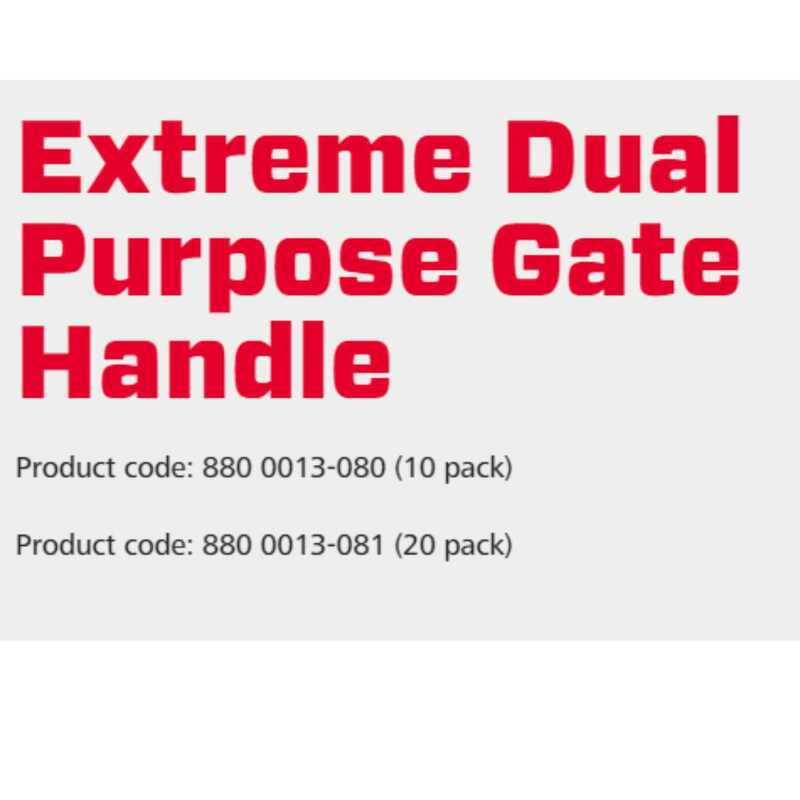 Speedrite Extreme Dual Purpose Gate Handle - 10 Pcs