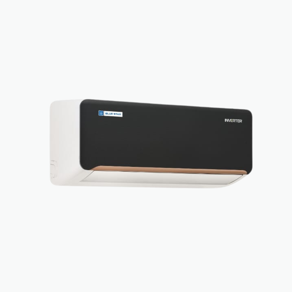 Close-up of the Blue Star ID512QNUR-Black indoor unit, showcasing its sleek design.