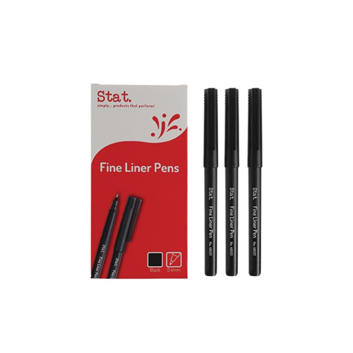 Stat Pen Fineliner 0.4 mm Fibre Nib Blue Bx12
