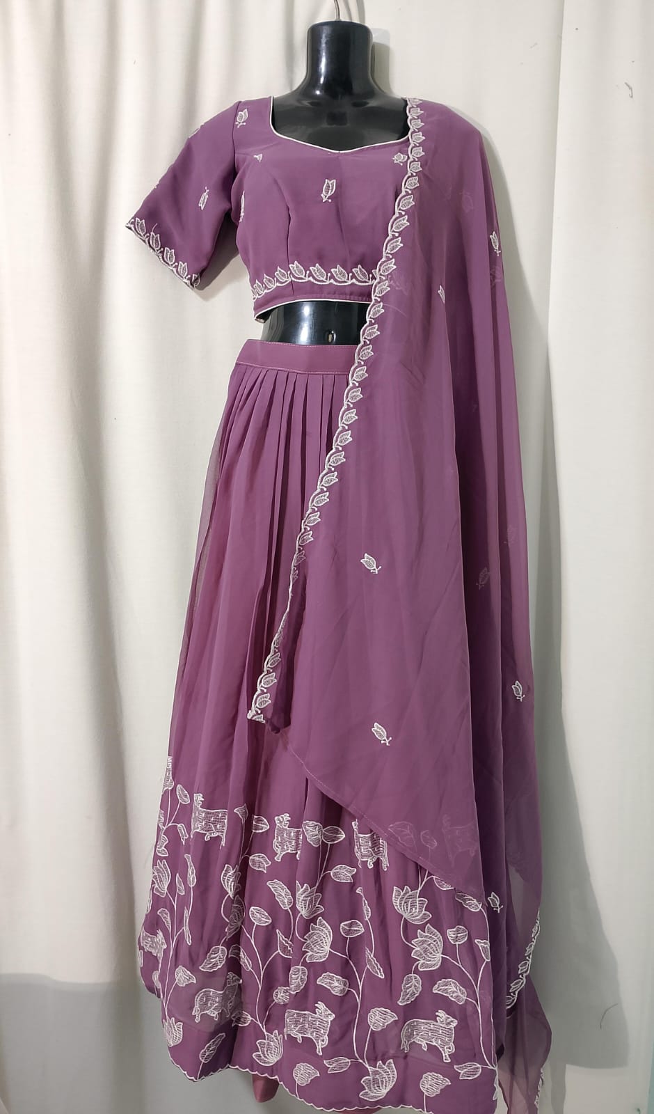 D26: Ready To Ship Beautiful Designer Pure Georgette Lehenga Set