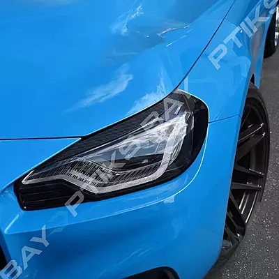 Dry Carbon Fiber Headlight Eyelid Eyebrow Trim – Fits BMW G87 M2 (2023–2025)