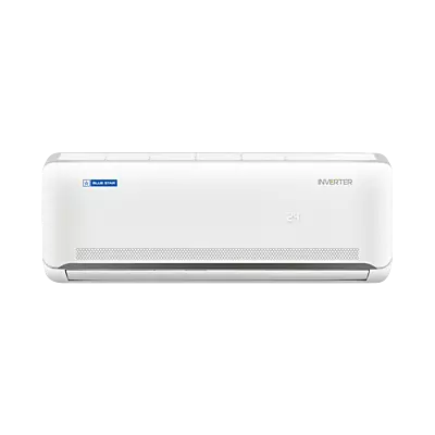 Front view of the Blue Star IC518NNUR 1.5-ton AC unit. Front view of the Blue Star IC518NNUR 1.5-ton AC unit.