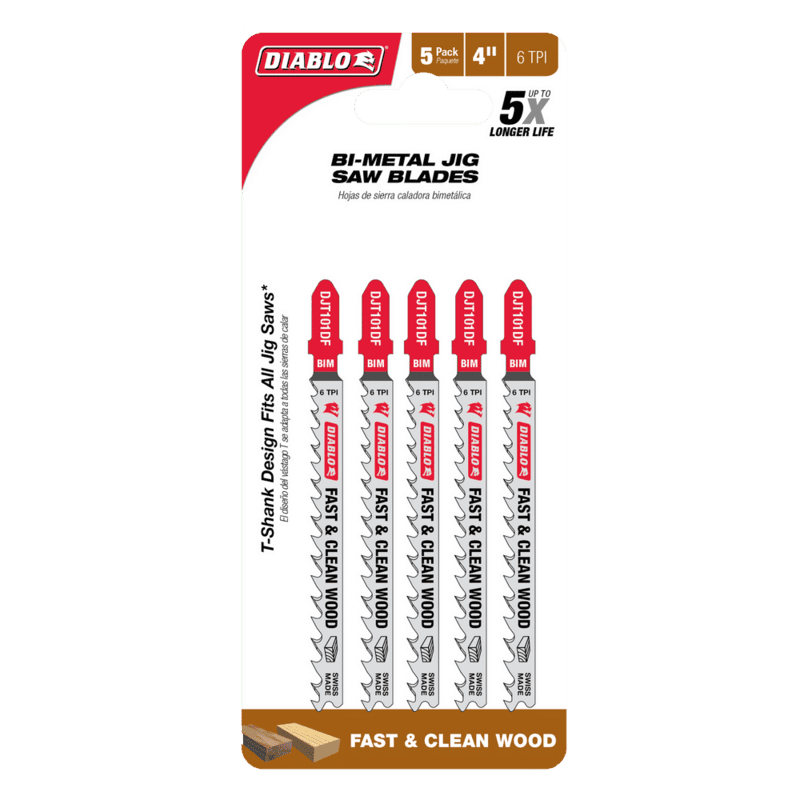 DIABLO -  4" Jig Saw Blades for Cuts in Wood