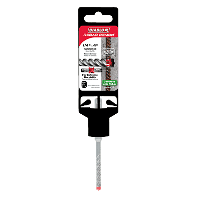 Diablo SDS-Plus 4-Cutter
Full Carbide Head
Hammer Drill Bit Diablo SDS-Plus 4-Cutter
Full Carbide Head
Hammer Drill Bit