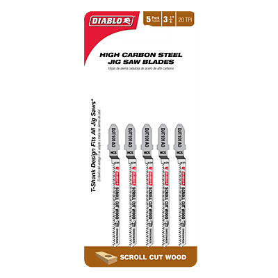 Diablo 4" High Carbon Steel T-Shank Jig Saw Blades