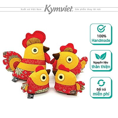 Gia Đình Gà Tài Lộc Sum Vầy Kymviet 100% Handmade Cotton Gia Đình Gà Tài Lộc Sum Vầy Kymviet 100% Handmade Cotton