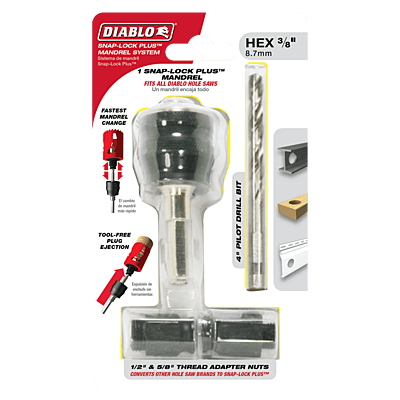 Diablo Carbide Teeth
Hole Cutter Plug Eject
Pilot Bit