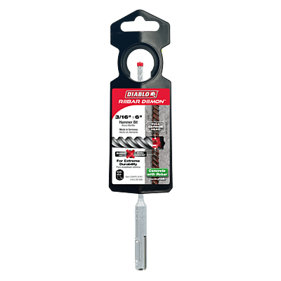 Diablo SDS-Plus 4-Cutter
Full Carbide Head
Hammer Drill Bit Diablo SDS-Plus 4-Cutter
Full Carbide Head
Hammer Drill Bit