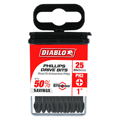 Diablo Screwdriving Phillips 
Drive Bits