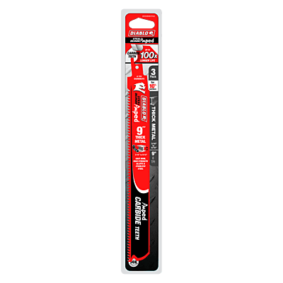 Diablo Amped Carbide Reciprocating Blades  FLUSH - Metal Thick