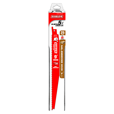 Diablo Bi-Metal Reciprocating Blades Nail-Embedded Wood