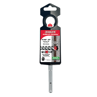 Diablo SDS-Plus 4-Cutter
Full Carbide Head
Hammer Drill Bit Diablo SDS-Plus 4-Cutter
Full Carbide Head
Hammer Drill Bit