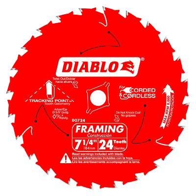 Diablo Small Diameter Circular Blades -Framing 