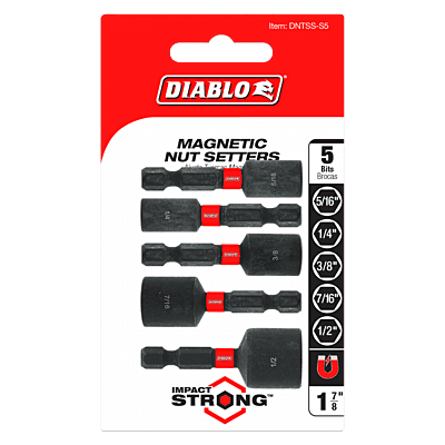 Diablo Magnetic Nut Setter Assorted 5pc Pack Diablo Magnetic Nut Setter Assorted 5pc Pack