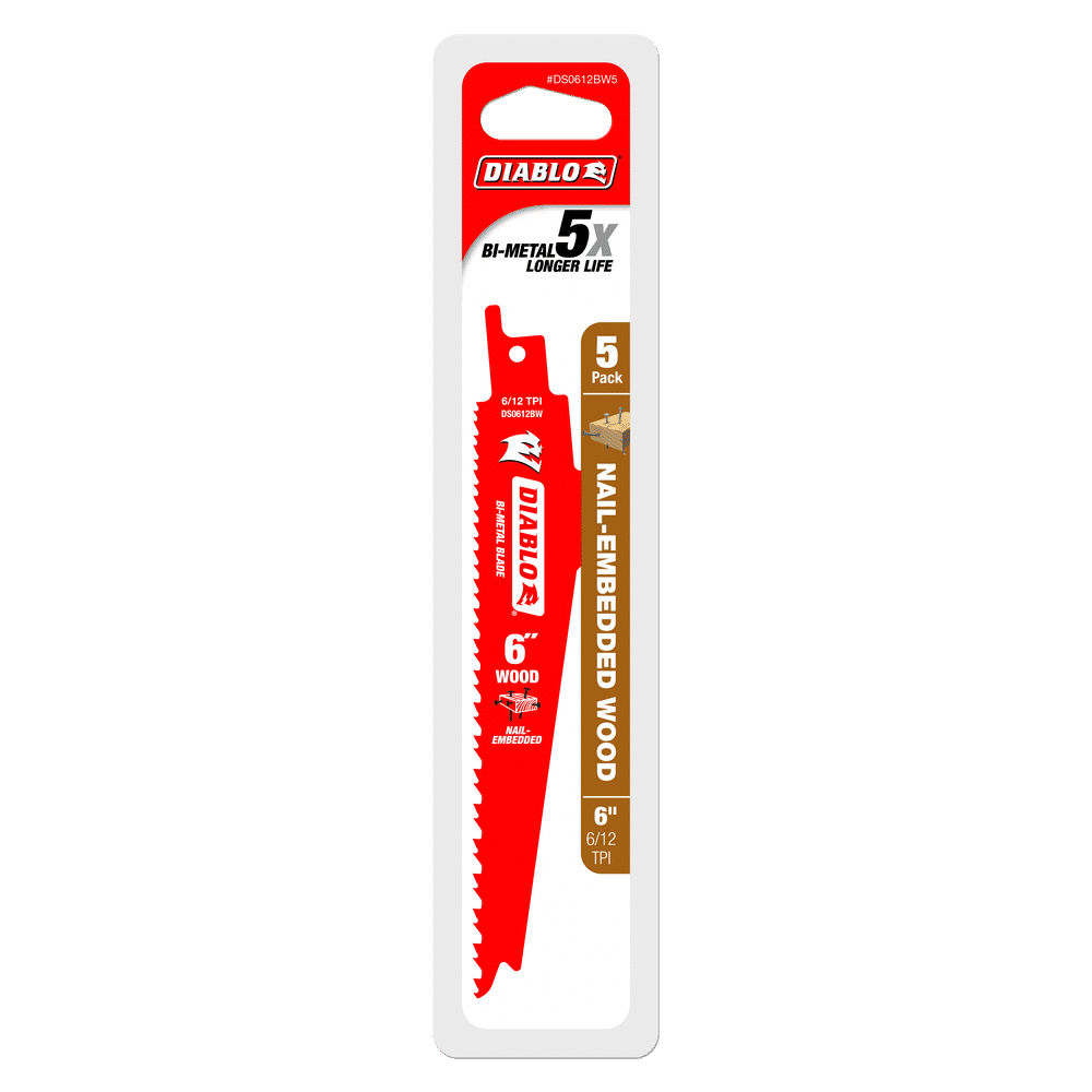 Diablo Bi-Metal Reciprocating Blades Nail-Embedded Wood