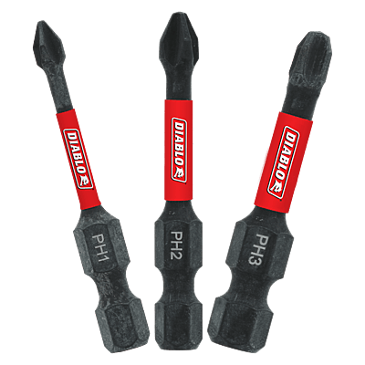 Diablo Screwdriving Phillips 
Drive Bits