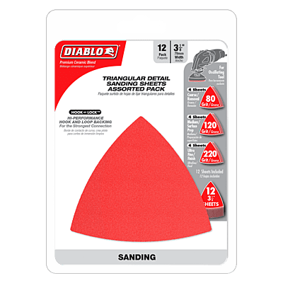 Diablo 3-1/8" Oscillating Detail Triangle Sanding Sheets