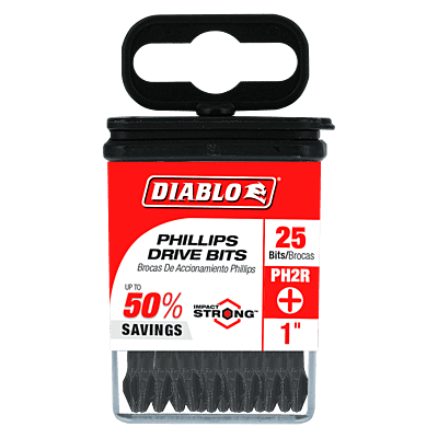Diablo Screwdriving Phillips 
Drive Bits