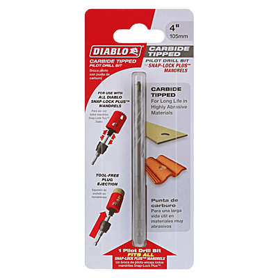 Diablo Carbide Teeth
Hole Cutter Plug Eject
Pilot Bit