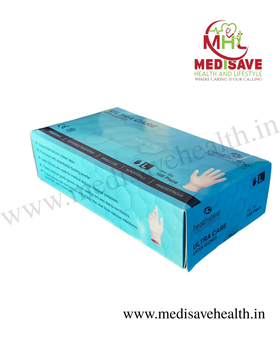 Powdered Latex Examination Gloves M - Healthshine Powdered Latex Examination Gloves M - Healthshine