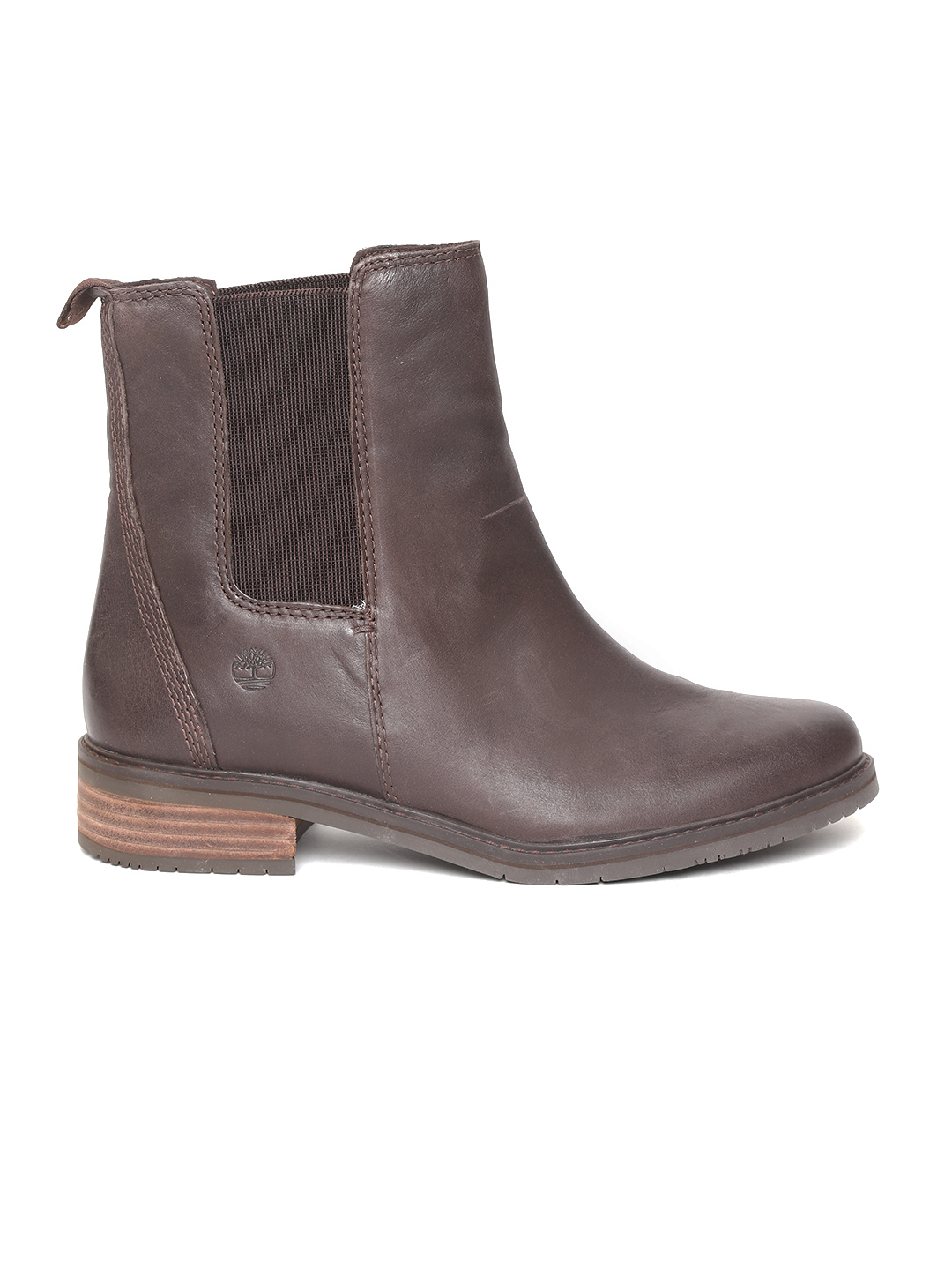 Women Coffee Brown Mont Chevalier Chelsea Leather Mid-Top Flat Boots Women Coffee Brown Mont Chevalier Chelsea Leather Mid-Top Flat Boots