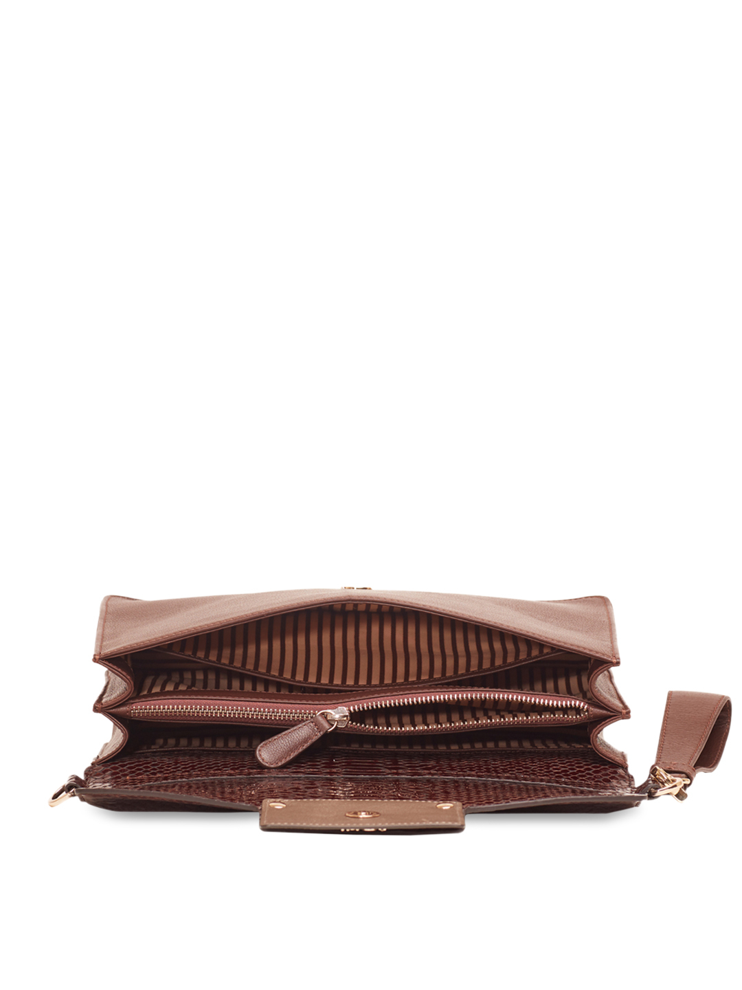 Brown & Coffee Brown Textured Clutch Brown & Coffee Brown Textured Clutch
