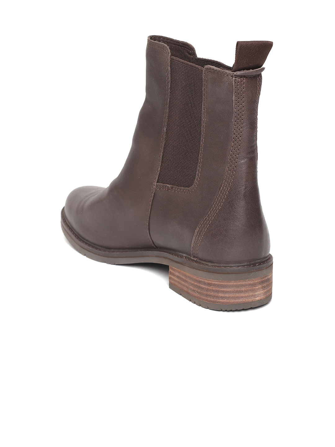 Women Coffee Brown Mont Chevalier Chelsea Leather Mid-Top Flat Boots Women Coffee Brown Mont Chevalier Chelsea Leather Mid-Top Flat Boots