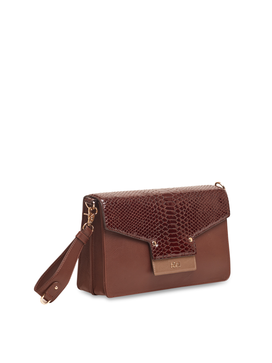 Brown & Coffee Brown Textured Clutch Brown & Coffee Brown Textured Clutch