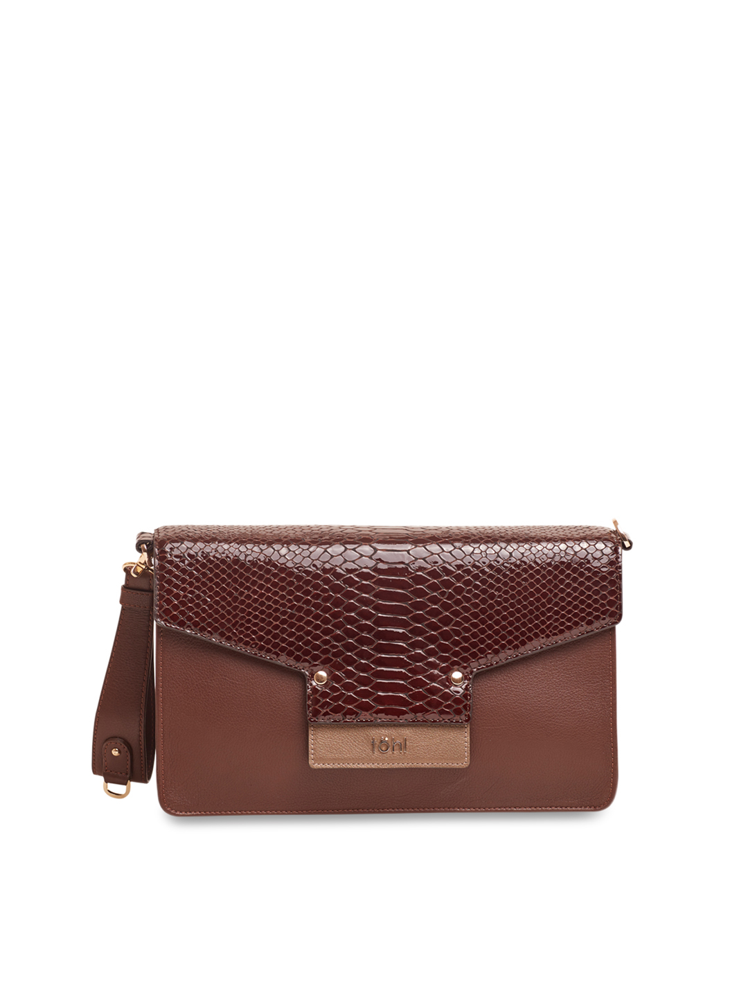 Brown & Coffee Brown Textured Clutch Brown & Coffee Brown Textured Clutch